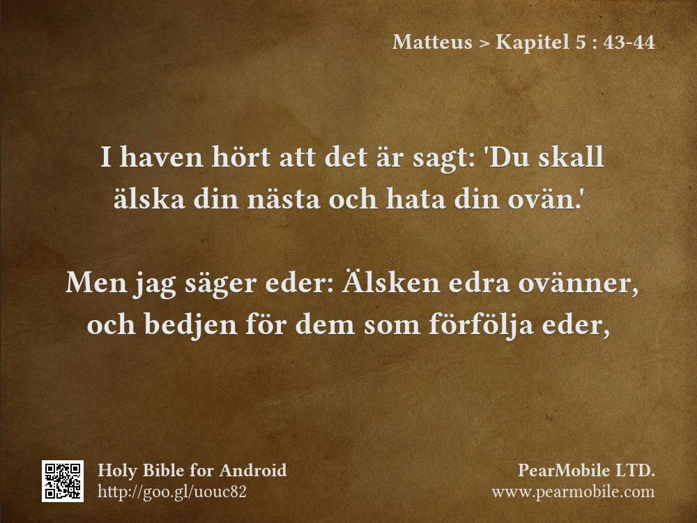 Matteus, Kapitel 5:43-44